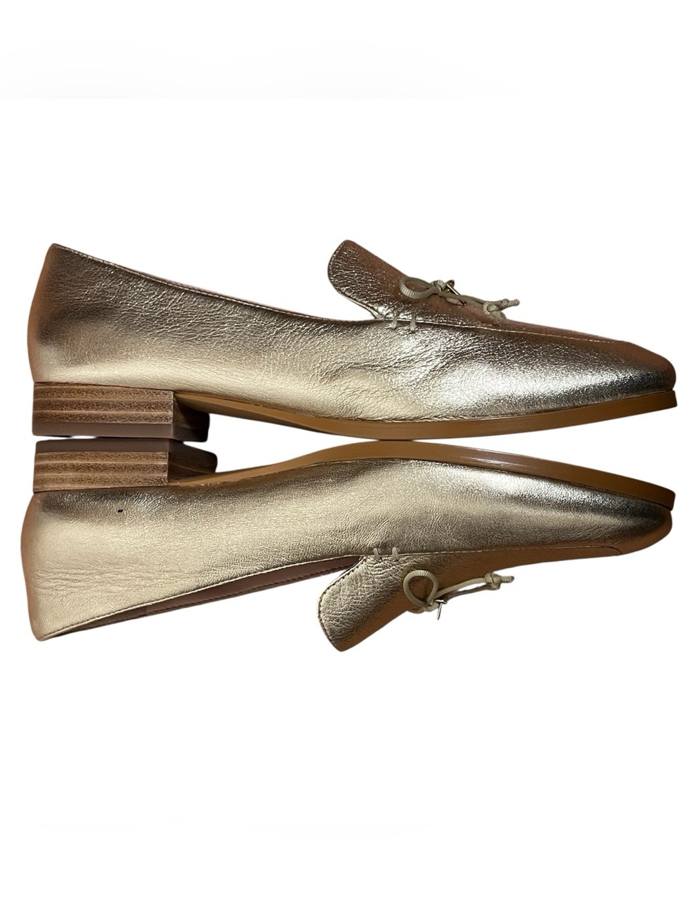 Kate Spade Metallic Gold Sarah Leather Loafers — Size 7 - Picture 5 of 10